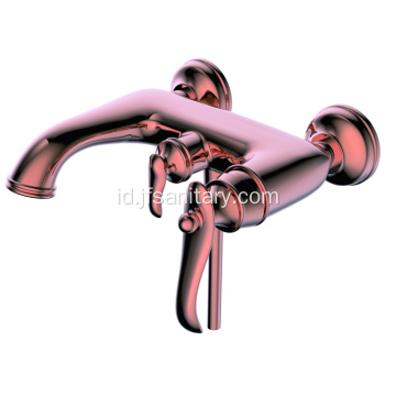 Dinding Shower Faucet Mixer Bak Pengisi Shower Kuningan